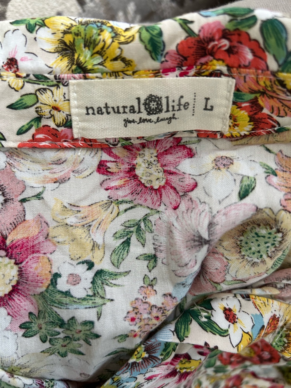 NATURAL LIFE Floral Midi Dress in Pink, Yellow & Green - Picture 8 of 10